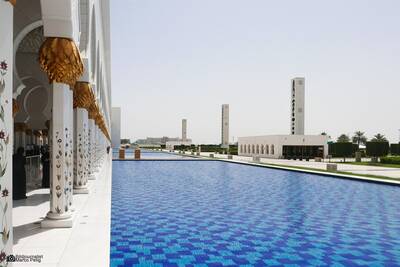 Sheikh-Zayed-Moschee in der Hauptstadt Abu Dhabi.