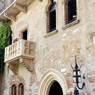 Der berühmte Balkon von von Romeo und Julia