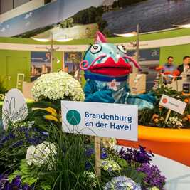 BUGA-Maskottchen Wilmer auf der ITB