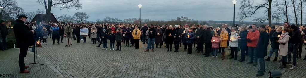 Brandenburger Mahnen gegen den Krieg in der Ukraine
