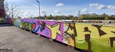 Graffiti Kunst auf 300 m² am Altstadt-Bahnhof