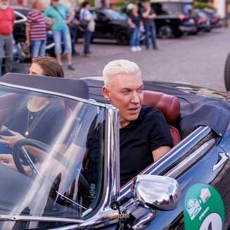 HP Baxxter im Jaguar E-Type BJ 1962