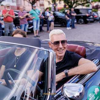 HP Baxxter im Jaguar E-Type BJ 1962