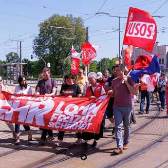 1. Mai-Feiertag: Demontationszug