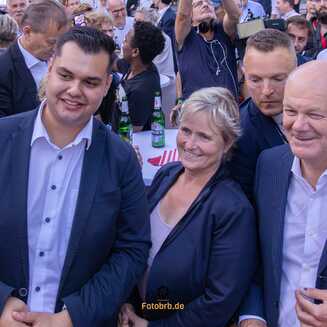 Bundeskanzler Olaf Scholz und SPD-Genossen aus Brandenburg an der Havel