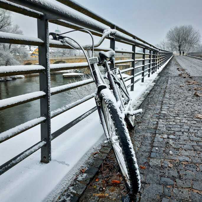 „Puderzucker“ über die Stadt Regensburg
