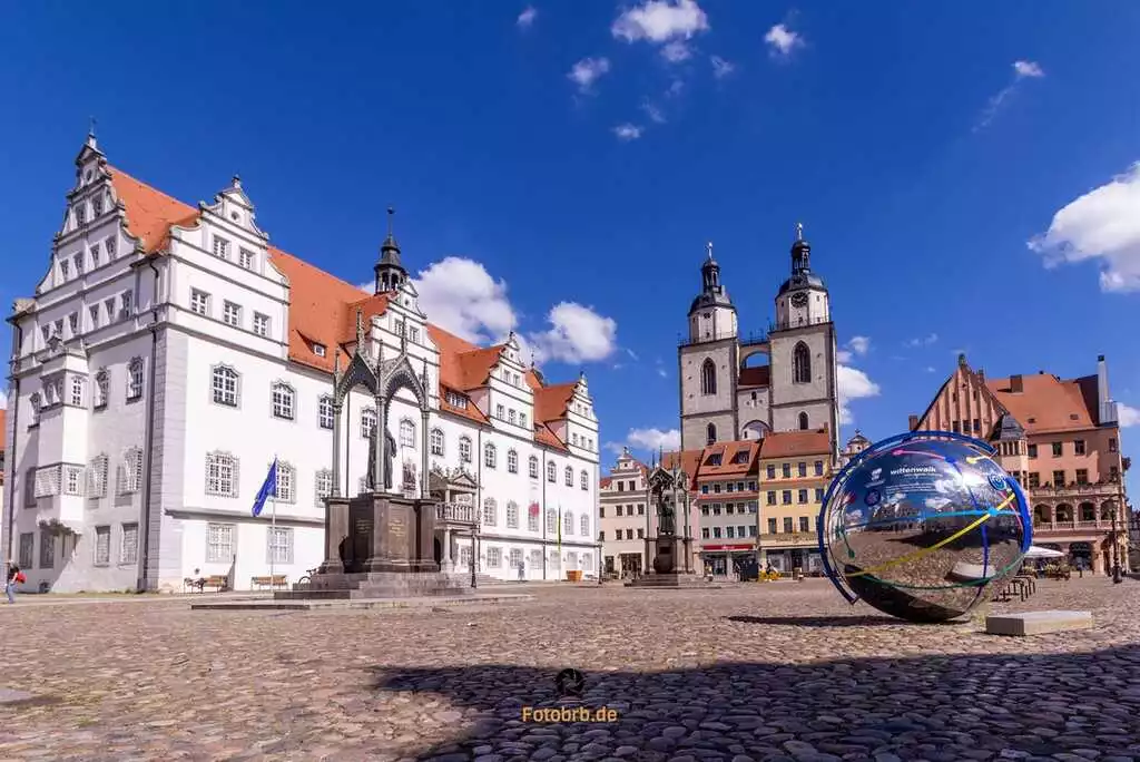 Lutherstadt Wittenberg mit Blick zur Stadtkirche St. Marien