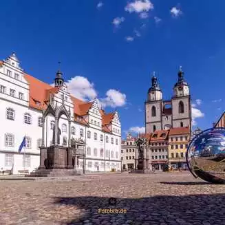 Wittenberg: Die Stadt der Reformation und Martins Luthers - Fotobrb: Faszination Fotografie aus Brandenburg an der Havel Lutherstadt Wittenberg mit Blick zur Stadtkirche St. Marien