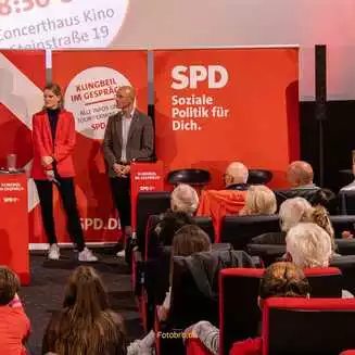 SPD-Co-Vorsitzende und Vizekanzler Lars Klingbeil stellte sich in Brandenburg an der Havel den Fragen der Bürgerinnen und Bürger.