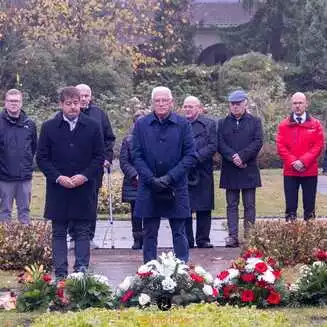 Vorsitzender der Stadtverordnetenversammlung der Stadt Brandenburg Walter Paaschen und Oberbürgermeister Steffen Scheller