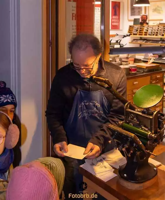 Das Druckhandwerk ist immer ein Hingucker