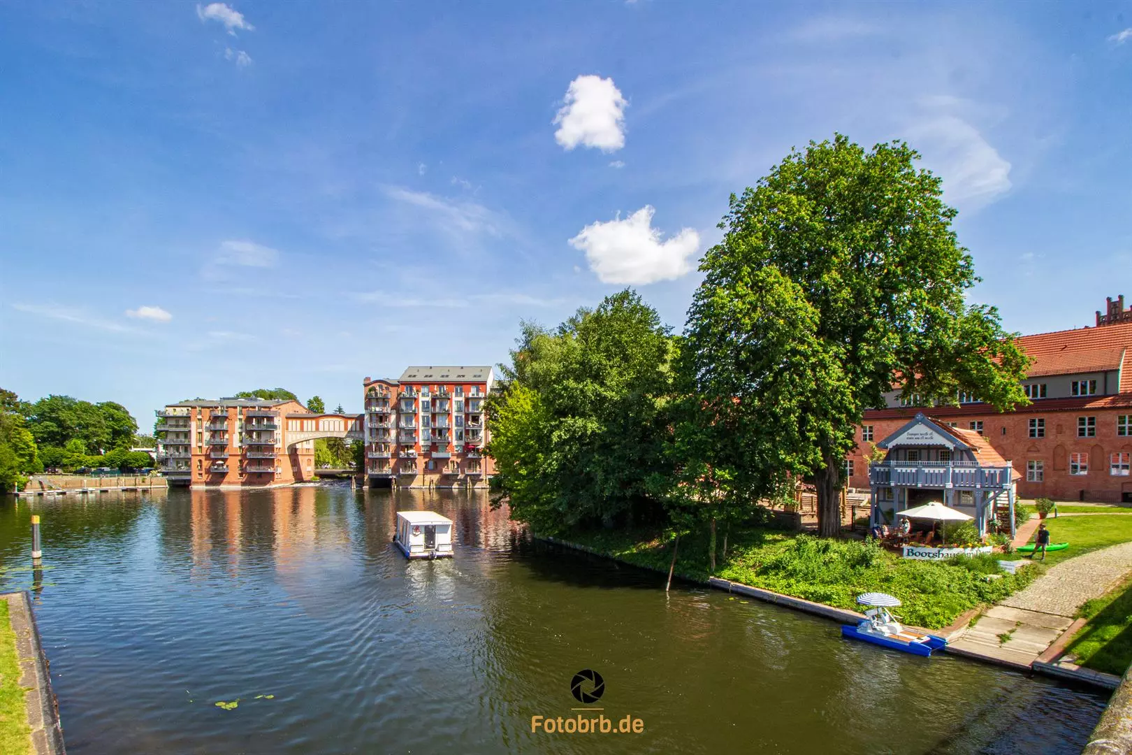 Blick zur alten Mühle an der Dominsel