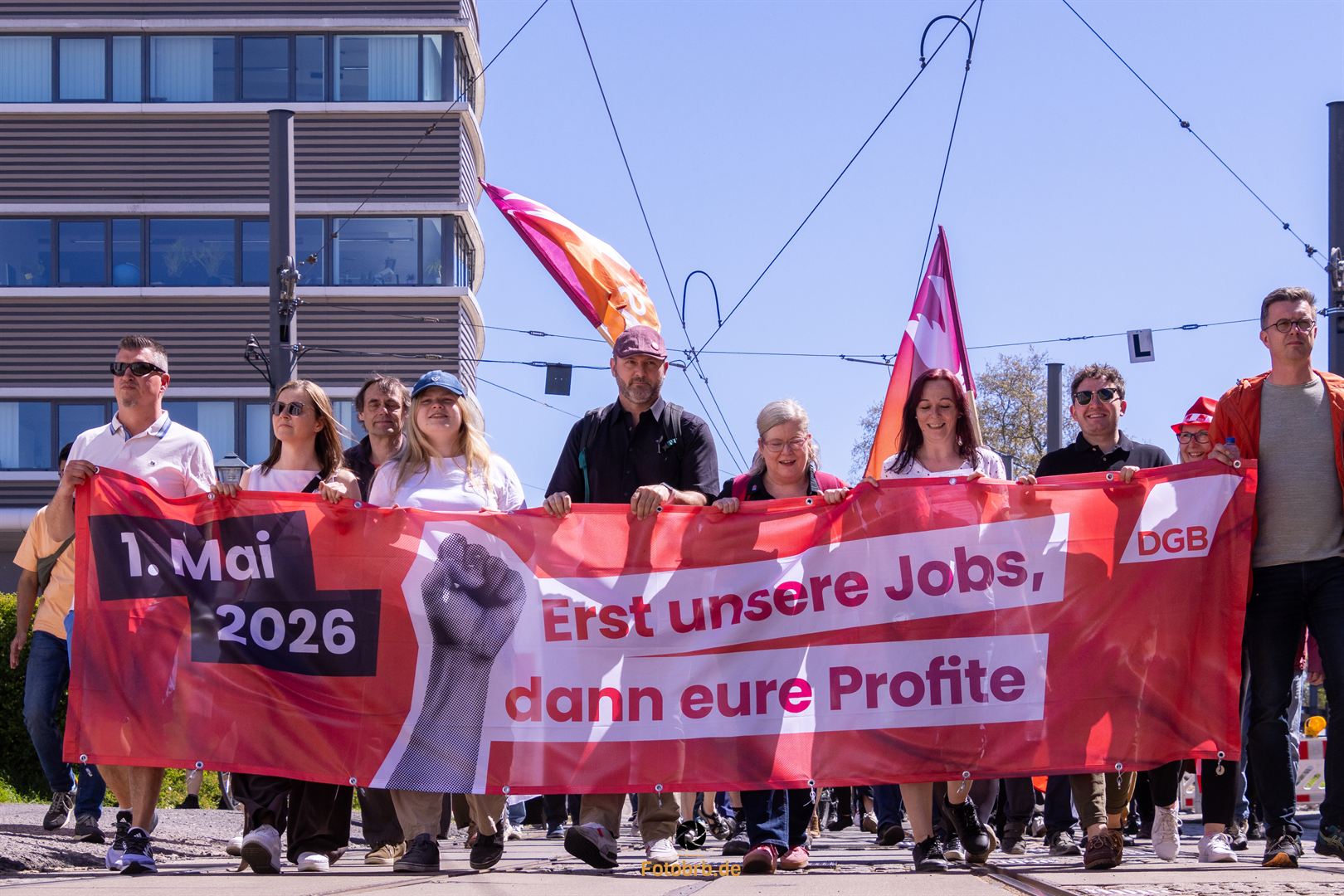 1. Mai Demonstrationszug in Brandenburg an der Havel