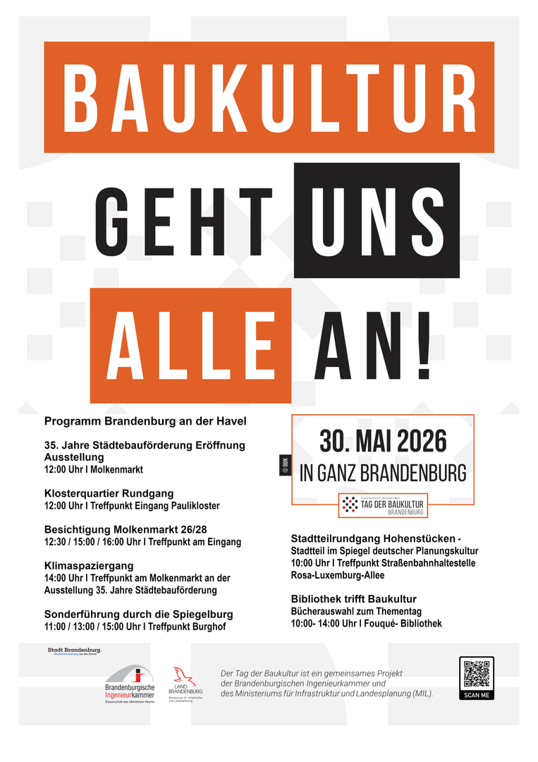 Tag der Baukultur Brandenburg 2026 © Brandenburgische Ingenieurkammer