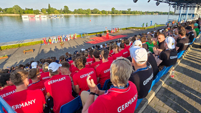 Das deutsche Team bei der Eröffnungsfeier. © Stadt Brandenburg an der Havel / Th. Messerschmidt