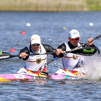ICF-Weltcup 2026: Beetzsee als Highlight für den Kanusport - Fotobrb: Faszination Fotografie aus Brandenburg an der Havel Die deutschen Olympiasieger Jacob Schopf und Max Lemke © Stadt Brandenburg an der Havel / René Paul-Peters