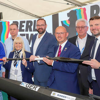ICF-Weltcup 2026: Beetzsee als Highlight für den Kanusport - Fotobrb: Faszination Fotografie aus Brandenburg an der Havel Starkes Signal für die Vertreter der Kanuverbände und Politiker, die sich für Olympia in der Region engagieren. © Stadt Brandenburg an der Havel / René Paul-Peters