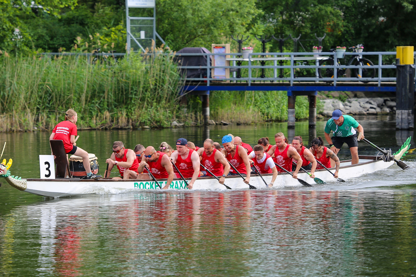 Die Dragon Fire. beim Drachenboot-Cup 2026 © Stadt Brandenburg an der Havel / René Paul-Peters
