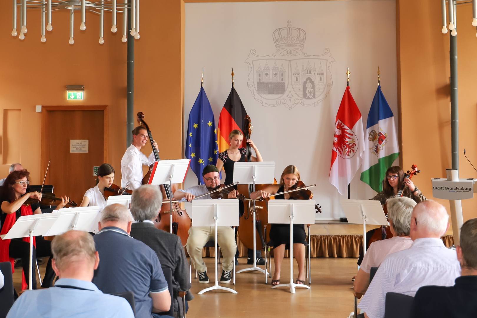 Das Ensemble „Bülow-Bogen“ sorgte für musikalische Unterhaltung. © Stadt Brandenburg an der Havel / René Paul-Peters