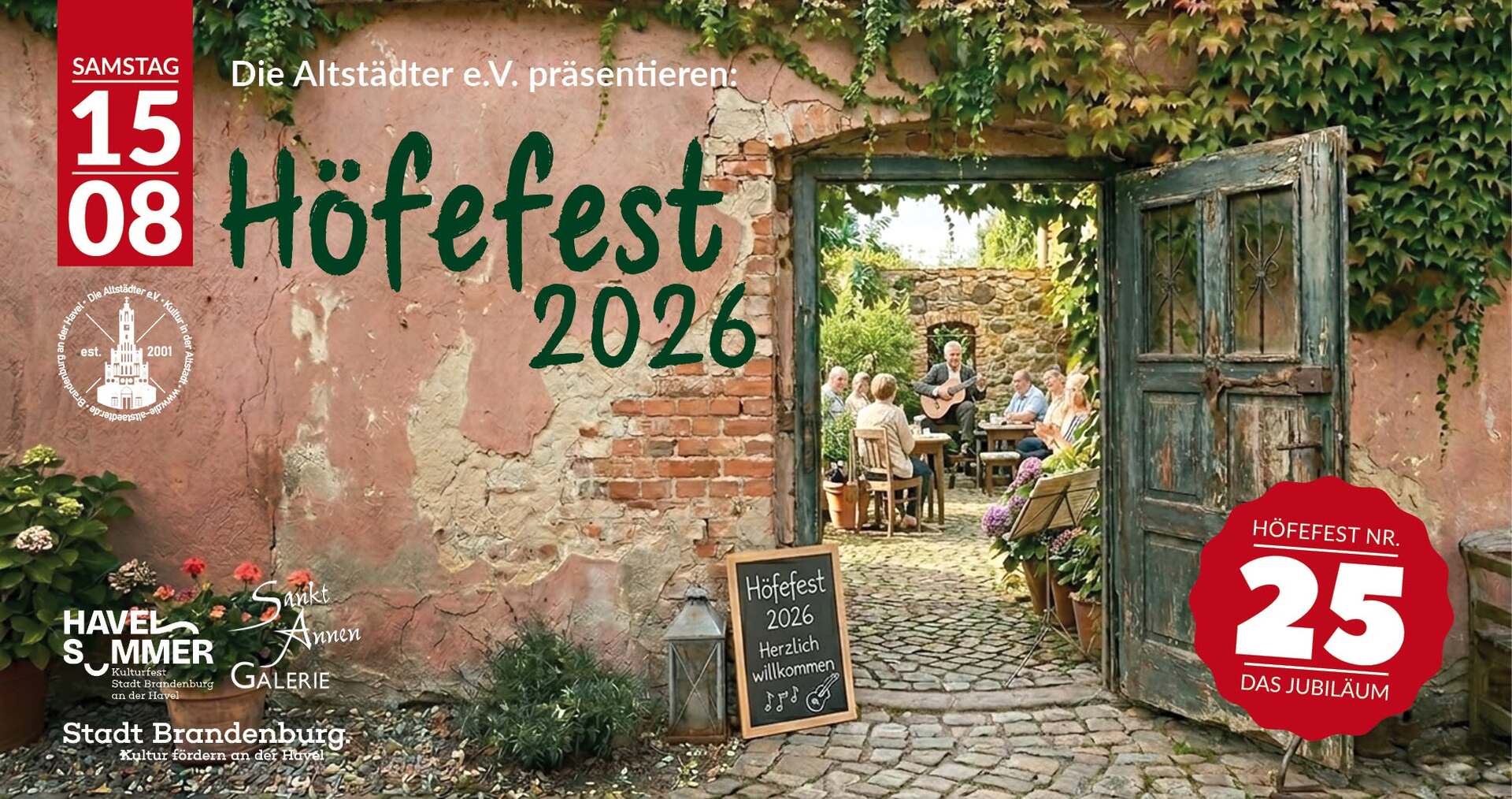 25. Höfefest 2026 in Brandenburg an der Havel Flyer: Die Altstädter