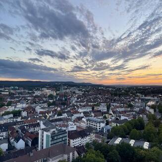 Panorama vom Rathausdach über Kaiserslautern © Stadt Brandenburg an der Havel/Vanessa Vollenschier