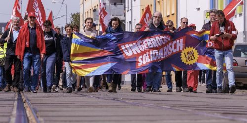 „Ungebrochen Solidarisch“ am 1. Mai 2023durch Brandenburg an der Havel