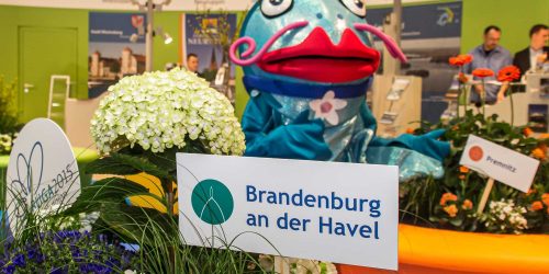 BUGA-Maskottchen Wilmer auf der ITB