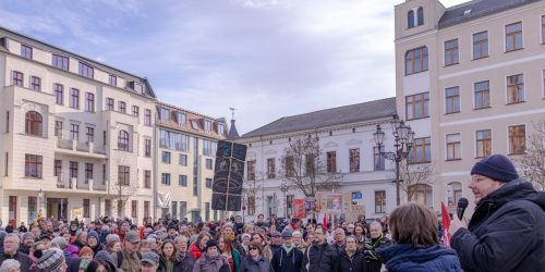 Ein starkes Zeichen gegen den Rechtsruck in Brandenburg an der Havel zeigten 500 Havelstädter.