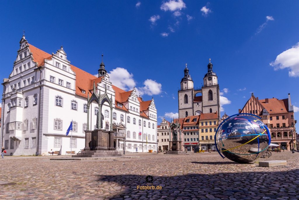 Lutherstadt Wittenberg mit Blick zur Stadtkirche St. Marien