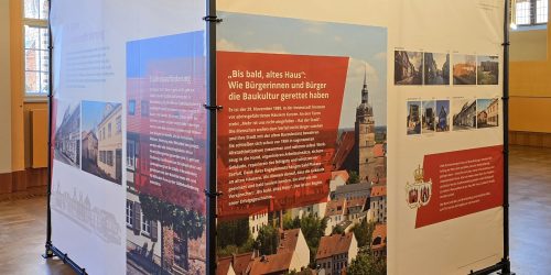 Mit übersichtlich gestalteten Planen wird ein guter Überblick über 35 Jahre Städtebauförderung gegeben. © Stadt Brandenburg an der Havel / Th. Messerschmidt