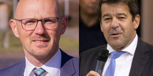 Kandidaten zur OB-Wahl Daniel Keip und Steffen Scheller